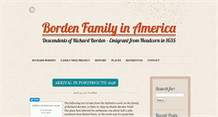 Desktop Screenshot of bordenfamily.info