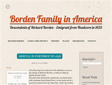 Tablet Screenshot of bordenfamily.info